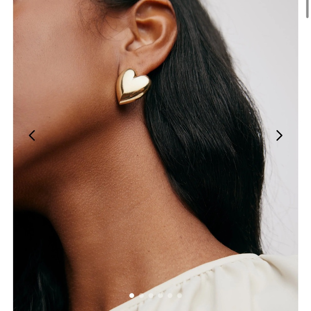 Jennifer Fisher Silver Heart Earrings